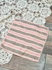 バーバリー ピンク ストライプ ハンドタオル