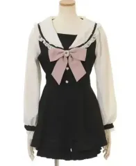 購入) リズリサ セーラー セットアップ 長袖 ブラック ピンク