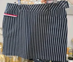 エル ストライプ ゴルフ ミニスカート ネイビー 44半 55