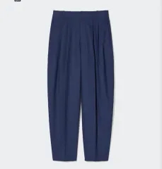 ユニクロ リネンブレンドバレルレグパンツ