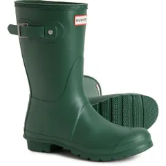 ハンター レディース シューズ ブーツ・レインブーツ HUNTER Original Short Rain Boots Waterproof For Women Green グリーン