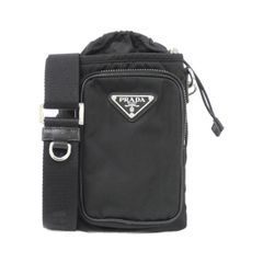 超極美品】PRADA フォンポーチ テスートナイロン トライアングルロゴ 