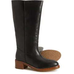 フライ レディース シューズ ブーツ・レインブーツ トール レザー Frye Camryn Tall Shaft Boots Leather For Women Black ブラック