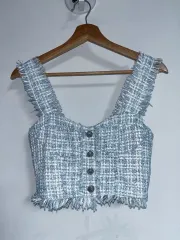 ZARA ザラ ツイード クロップド ベスト