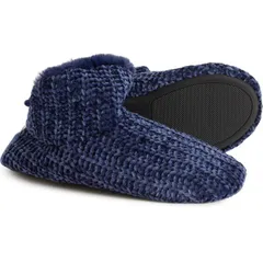 ディアフォームズ レディース シューズ ブーツ・レインブーツ Dearfoams Chenille Bootie Slippers For Women Peacoat