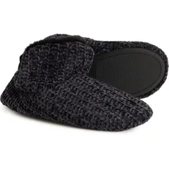 ディアフォームズ レディース シューズ ブーツ・レインブーツ Dearfoams Chenille Bootie Slippers For Women Black ブラック