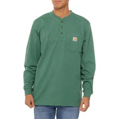 カーハート メンズ トップス シャツ Carhartt K128 Loose Fit Pocket Henley TShirt Long Sleeve Factory Seconds North Woods Heather ヘザー