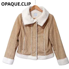 OPAQUE.CLIP ミドルコート ムートン ブラウン L ボア カジュアル