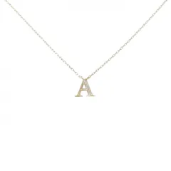 K18YG イニシャルA ダイヤモンド ネックレス