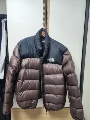 XL THE NORTH FACE ザノースフェイス ダウン ブラウン/ブラック