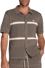ウィルソン メンズ トップス ポロシャツ ニット Wilson Mens Lafayette ButtonUp Knitennis Polo Flackのサムネイル