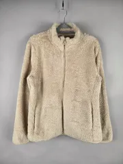 ユニクロ L レディース ボア フリース ジップアップ ジャケット ベージュ