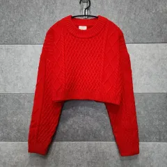 H&M レディース ケーブルクロップドニットセーター (サイズ M)