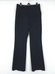 UNIQLO レディース ブラック ブーツカット スラックス ズボン (L)