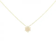 750YG フラワー ダイヤモンド ネックレス
