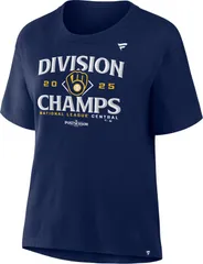 ファナティクス レディース トップス Tシャツ Fanatics MLB Team Apparel Womens Milwaukee Brewers 2025 NL Central Division Champions Lockeroom TShirt