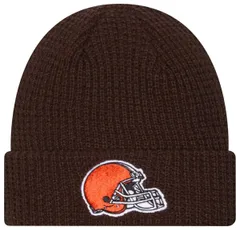 ニューエラ レディース アクセサリー 帽子 ニット New Eradult Cleveland Browns Brown Waffle Knit Beanie ブラウン