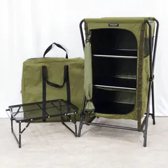 極美品 クイックキャンプ QUICKCAMP 折りたたみ シェルフ 三段ラックのサムネイル