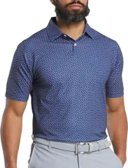 フットジョイ メンズ トップス ポロシャツ FootJoy Mens Bounce Pique Golf Polo Dark Denim デニムのサムネイル