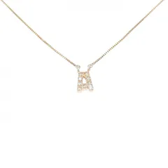 K10PG イニシャルA ダイヤモンド ネックレス 0.04CT