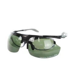 フィラ FILA by DE RIGO 偏光跳ね上げスポーツサングラス メガネ 眼鏡 度あり セルフレーム ロゴ 脱着式 48 20 137 黒 ブラック SF8932J /MN10 ■GY18