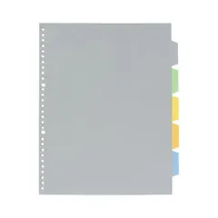 (まとめ) キングジム透明ポケット用カラーインデックス(多穴) A4タテ 2・30穴 5色5山 7907P 1組 〔×30セット〕