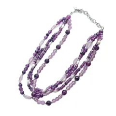 ジバンシィ GIVENCHY ヴィンテージ 4連 ネックレス アクセサリー ビーズ カラーストーン パープル ブルー 紫 青 ■GY11 /MQ