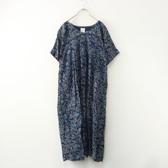 マーブルシュッド 大漁 2WAY 切替 OP 刺繍ワンピース ブルー 同