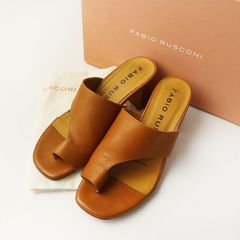 07☆ 未使用 FABIO RUSCONI ハラコサンダル 38 カモフラ 迷彩 - メルカリ