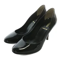 フェンディ FENDI パンプス エナメル ラウンドトゥ ハイヒール 35 22cm 黒 ブラック /XZ ■GY19