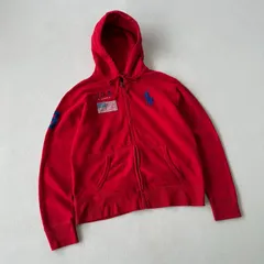 ラルフローレン ビッグポニー 星条旗 ジップパーカー 赤 L