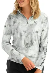 フック レディース アウター パーカー・スウェット プリント HUK Womens Icon Printed Hoodie Harbor Mistのサムネイル