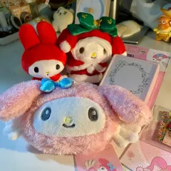 タグ付き/ まとめ MY MELODY(マイメロディ) 赤いリボン ぬいぐるみ ポーチ スタンプ