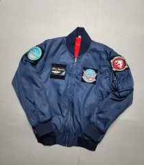 デッド極美品　BX品　80s〜航空自衛隊F15プリント航空上衣　MA1 メルカリ