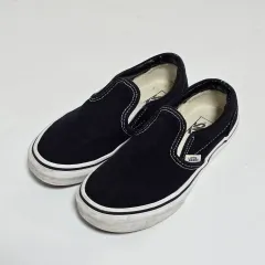 VANS ヴァンズ キッズ Classic クラシック スリッポン スリップオン ブラック スニーカー 210 f