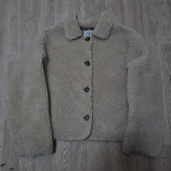 ザラ キッズ ベージュ ボア フリース ジャケット 11-12 (152cm)