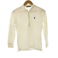 ラルフローレン RALPH LAUREN 長袖ポロシャツ M 白 ホワイト 長袖 ポロカラー ロゴ刺繍 /RP ■GY58