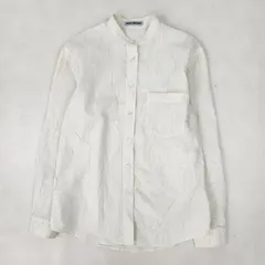 美品　ISSEY MIYAKE　長袖シャツ　シワ加工 japanese brand イッセイミヤケ バンドカラー 白 メンズ3 L XL相当のサムネイル