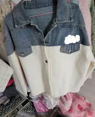 バイカラー デニムジャケット