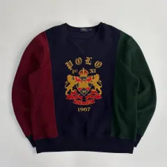 L ポロラルフローレン エンブロイダード クレスト フリース スウェットシャツ