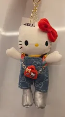 ハローキティ ぬいぐるみ キーホルダー バッグ デニムサスペンダー