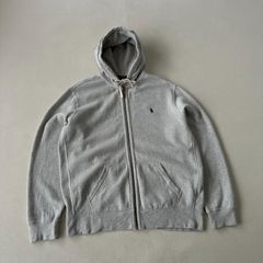 ape グレー フルジップパーカー 刺繍ロゴ Mサイズ - メルカリ