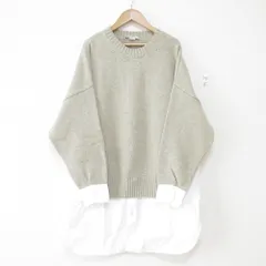美品 24AW Stella McCartney ステラマッカートニー 長袖 シャツドッキング ロングニット セーター XS ベージュ ホワイト レディース 古着 中古 USEDのサムネイル