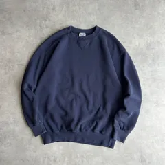 90s/RUSSELL ATHLETIC/ラッセルアスレチック/無地スウェット/USA製/アメリカ製/HIGH Cotton/前Vガゼット/ソリッド/ノームコア/プレーン/ブランク/ネイビー/紺/jmaple