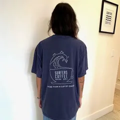 ★2026新作★希少品 SURFERS COFFEE Tシャツ WAVE IN CUP KAKAAKO ピグメントネイビー S～XLサイズ 送料無料 SST-SC-KWCPN