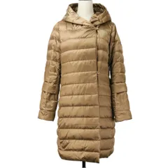 良品 Max Mara The Cube マックスマーラ ザキューブ リバーシブル フーデッド ダウンコート ポーチ付き サイズ42 キャメル レディース 古着 中古 USEDのサムネイル