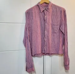 ヴィンテージ ピンク ストライプ ショート シャツ