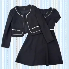 日本ヴィンテージ ネイビー ゲストルック レイヤード セットアップ ゴシック ジャケット ワンピース コーディネートセット