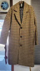 ZARA ザラ チェック ロングコート ブラウン