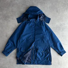 90s/LANDS'END/ランズエンド/マウンテンパーカー/Thinsulate/シンサレート/中綿/裏地キルティング/ダブルジップ/ボタン式サイドスリット/マルチポケット/ブルー/jmapleのサムネイル
